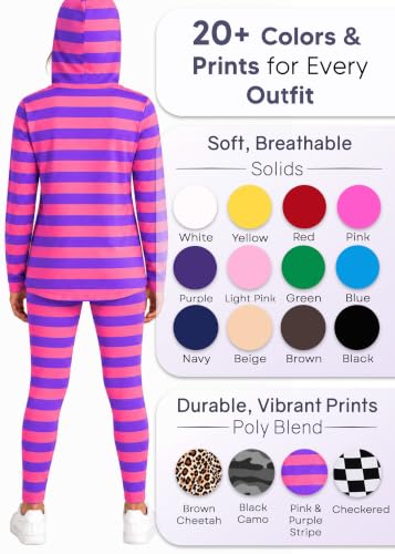 Image of STRETCH IS COMFORT Girls 2 Piece Hoodie Short Sleeve Long Sleeve Crew Neck Top and Leggings Set Kids Thermals Underwear Set