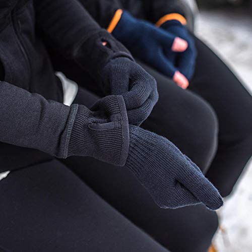 Minus33 Merino Wool Glove Liner - Warm Base Layer - Ski Liner Glove - 3 Season Wear - Multiple Colors And Sizes - Black - Large #TOP5