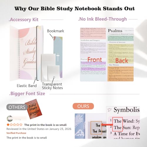 Image of 66 Books Bible Study Guide Journal Notebook Large Print Scripture Summaries