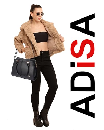 Image of ADISA gold square handbag shoulder bag for women and girls with sling belt (AD4081)