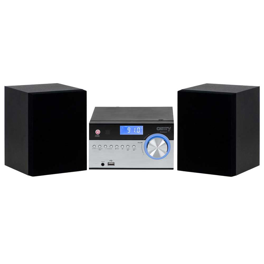 Camry CR 1173 Mini Wieża HiFi, Bluetooth, USB, AUX, 28W RMS, Kompaktowa Kolumnowa Budowa, Nowoczesny Design, Czarna/Biała