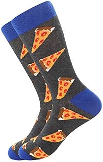 Men's Fun Dress Socks, Colorful Funky Socks for Men, Fancy Novelty Funny Patterned Casual Combed Cotton Office Socks,Mid Calf Cool Crazy Socks Unique & Striking Design