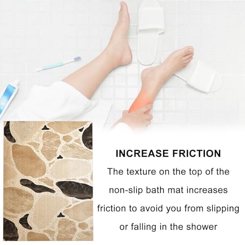 Alfombrilla Antideslizante para bañera – Alfombrilla de Ducha de PVC Suave con desagüe, de Secado rápido para Zonas húmedas del baño, 50 x 120 cm