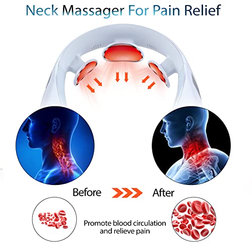 Irest Electric Pulse Neck Massager With Heat Cordless Neck Relaxer With Remote Control Deep Tissue Neck Massager #TOP1
