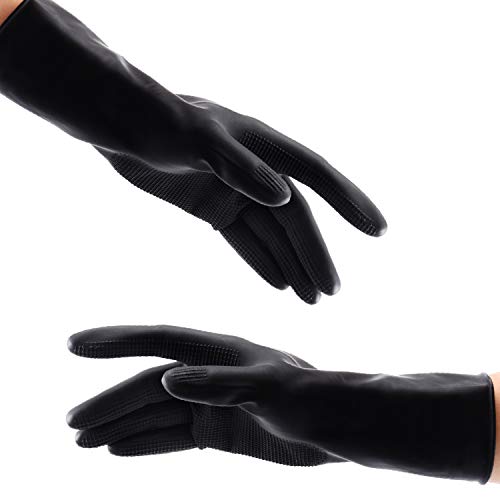 Hair Dye Gloves,6pairs Professional Hair Coloring Accessories for Hair Salon Hair Dyeing,black