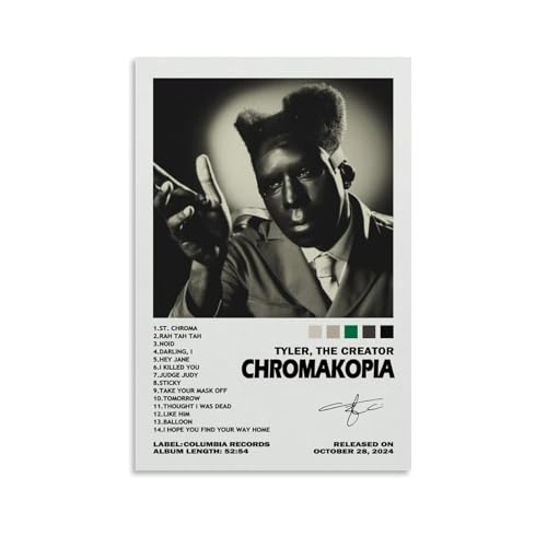 Eiebate Tyler The Creator Poster con cromakopia per stanza, decorazione artistica da parete per camera da letto, 30 x 45 cm