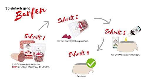 Tackenberg - XL-Barf Menü vom Geflügel mit Rind, 14 x 1000 g