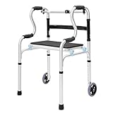 【Altura ajustable】: La altura del andador es ajustable de 75 a 93 cm, lo que es adecuado para personas con una altura de 1,5 a 2 metros.