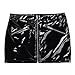 Metallic Leather Bodycon Mini Skirt Casual Tight Short Pencil Skirt PU Leather Hippie Skirts Shiny Metallic Skirts Black Night Club Mini Skirt Front Zipper