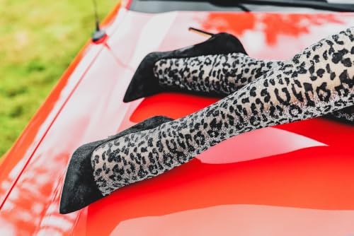 Image of MeMoi Leopard Print Shimmer Sheer Tights