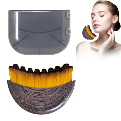 Brosse Visage Contour Lymphatique, Contour Lymphatique, Brosse Visage, Menton et Jawline, Brosse Sèche, Drainage Lymphatique Ergonomique, Brosse de Massage