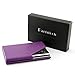 Partstock(TM) Business Name Card Holder PU Leather & Stainless Steel Multi Card Case,Business Name Card Holder Wallet Credit card ID Case/Holder For Men & Women, with Magnetic Shut.(Purple)