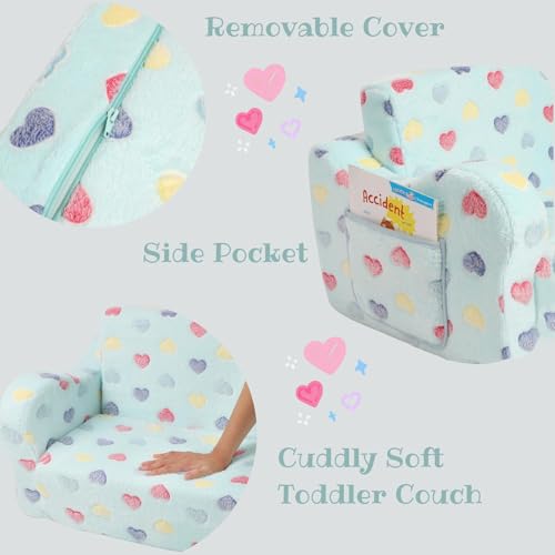 Extrawiderseatingtoddlercouch2in1toddlersoftcouchfoldoutwithstarpillowconvertiblesofatoloungerforgirlsandboys Urban Country Home Decor Extra wider seating toddler couch 2 in 1 toddler soft couch fold out with star pillow convertible sofa to lounger for girls and boys urban country home decor