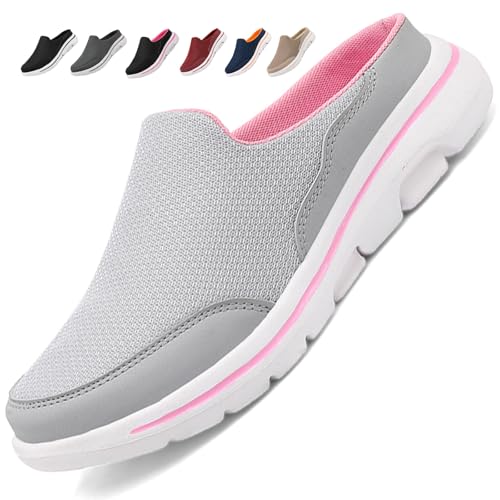 Acfoda Tamancos mulher verão sapatilhas praia homem respirável antiderrapante confortáveis sapatos de jardim, 01 Cinza, 38 UE