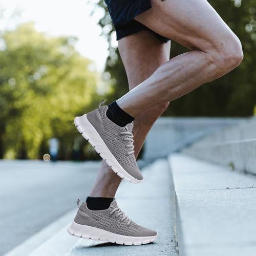 Image of Mens Running Shoes Slip On Tennis Walking Sneakers Workout Athletic Lightweight Casual Sport Shoes