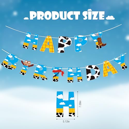 Image of Toy‑Inspired inchHappy Birthday inch Game Story Banner - Cute Cartoon‑Theme Party Decoration Supplies for Kids & Adults