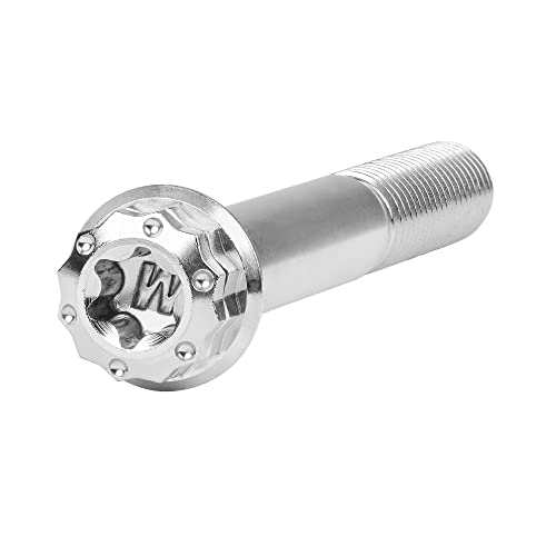 Image of Titanium Flange 12 Point Head M8 x15 20 25 30 35 40 45 50 55 60 65 80mm Screw Bolt Pack of 4 (Normal Titanium, M8x80mm)