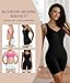 SHAPERX Women's Shaping Mid-Thigh Bodysuit Tummy Control Shapewear Seamless Full Body Shaper,SZ5310-Black-4XL