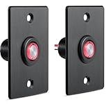Acegoo 12V Dimmer Switch for LED RV Lights - Push Button with Red Ring Light, Ideal for RV, Camper Van, Boat, Truck, Cars Lighting & LED Strip Light - DC12-24V 6A Full Aluminum (Black-2Pcs)