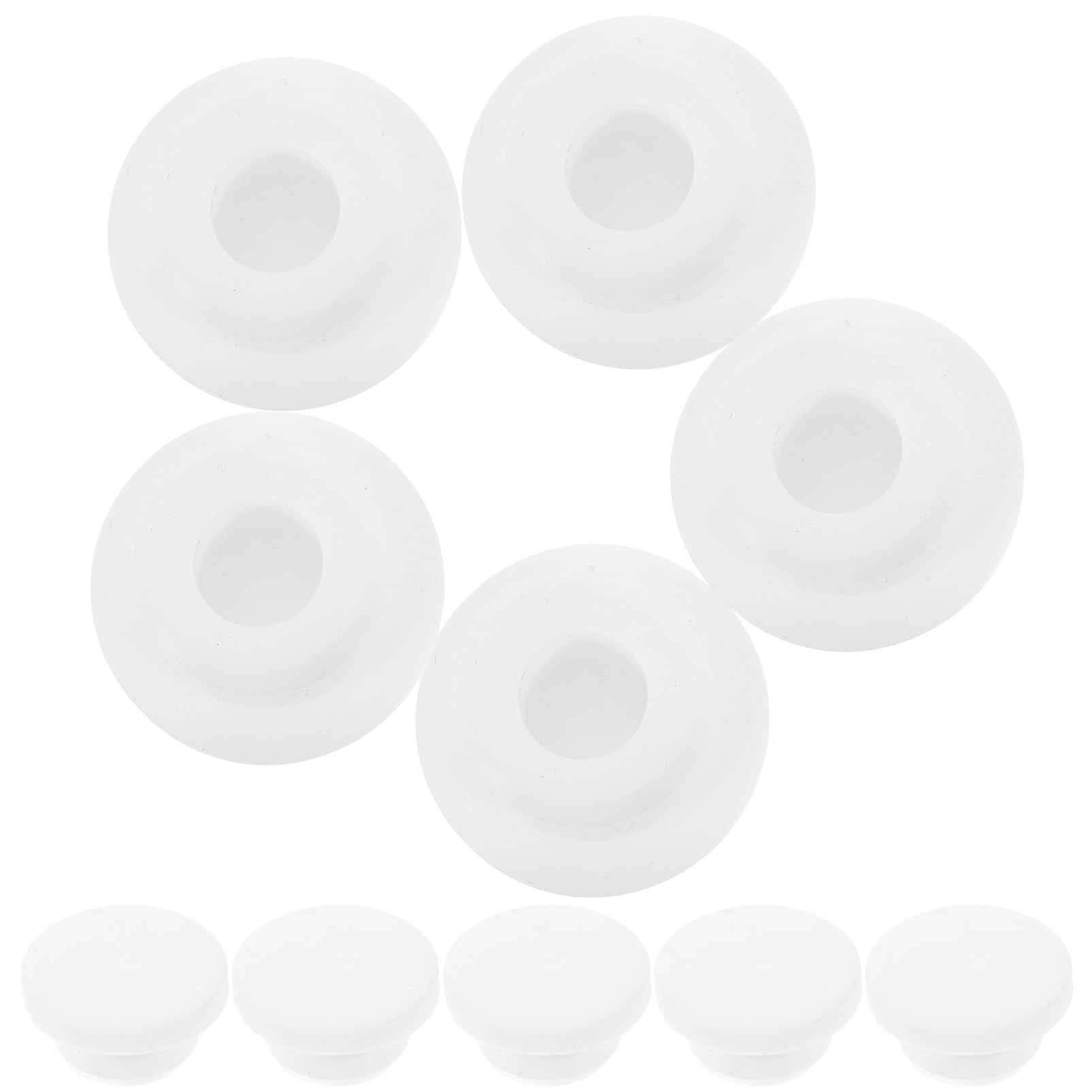 LIFKOME10pcs Tub Drain Cover Sink Hole Ring Basin Overflow Covers Ceramic Basin Hole Cover Sink Overflow Ring Round Hole Cover Sink Cover White Counterbore Plastic Wash Basin