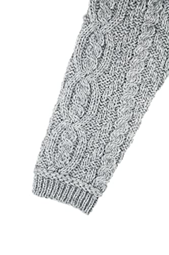 Aran Crafts Women's Cable Knit Wool Soft Collar 3 Button Coat (X4416-Xs-Sgry) #TOP4