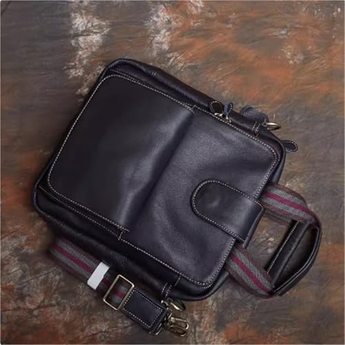 Anti-theft Crossbody Bag, Leather, Men Women Messenger Backpack, for Business Travel Work, 10.2 * 11.8 * 3.9in3