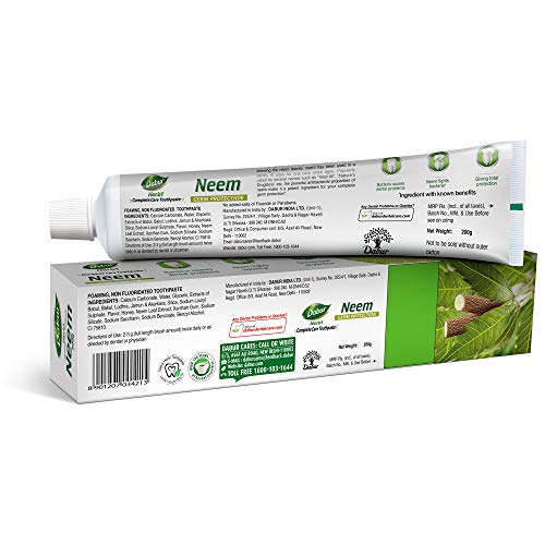 Image of Dabur Herb'l Neem - Germ Protection Oral Care Toothpaste - 200 g