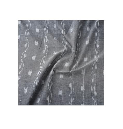 Image of Premium Sambalpuri Ikat Weave Pure Handloom Cotton Shirt Fabric Authentic Odisha Traditional Tie-Dye Craft, Soft & Breathable Natural Cotton Material for Custom Tailoring, Casual & Formal Wear