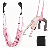 Conception Réglable: Ce hamac de yoga aérien est équipé de boucles réglables des deux côtés, permettant de l'ajuster à la hauteur appropriée selon vos besoins, pour une posture d'étirement ergonomique. Que vous soyez débutant ou expérimenté, vous trouverez la hauteur la plus confortable en ajustant le serviette aérienne pour répondre à vos besoins de mouvement