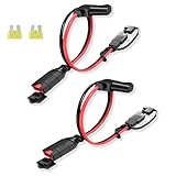 Ccedviery GC009 SAE Adapter (2-Pack) 20A Fuse & 14AWG Wire, Waterproof Quick Connect Plug for Battery Chargers, Motorcycles, Cars, ATVs