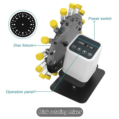 Mezclador giratorio de laboratorio para centrífuga y tubos de sangre, agitador de disco redondo RPM ajustable para una mezcla eficiente de muestras