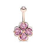kleeblatt rosegold 1 Stück – 1.6mm Durchmesser x 10mm Länge