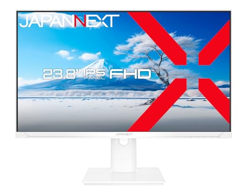 JAPANNEXT 23.8インチ IPSパネル搭載 フルHD解像度 液晶モニター JN-IPS2381FHDR-HSP-W HDMI VGA HDR ホワイトカラー採用