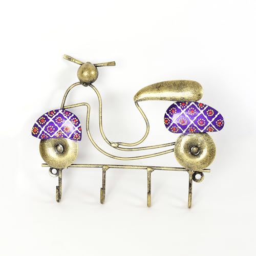 Image of Habere India-All the Cultures Fabricating India Keychain Stand | Keys Organizer | Key Hanger for Wall | Keychain Holder | Modern Key Holder for Wall (Purple)