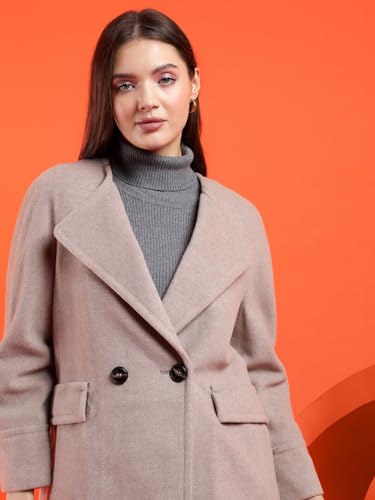 Image of KOTTY Womens Cotton Blend Standard Length Elegant Style Coat - Classic Style with Modern Detailing
