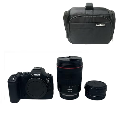 KamKorda Pro Bag with R6 Mark III Mirrorless Camera + RF 24-105mm f/4-7.1 IS STM Lens + EF-EOS R mount adapter with 32.5MP Full-Frame CMOS Sensor and 7K Video 2 Year Warranty