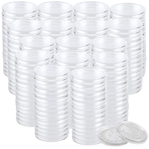 Capsulas plásticas para monedas transparentes 300 piezas 40 mm miniatura 1