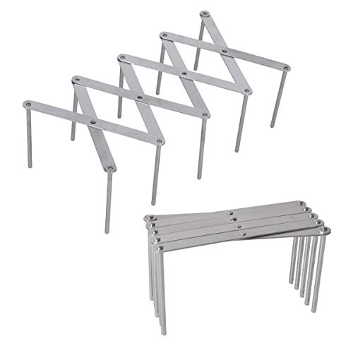 PROKITCHEN 2x Deckelhalter Rippchenhalter aus Edelstahl, Einziehbares Topfdeckelhalter, Multifunktionales Teleskoplagerregal, Zubehör für Küchen und Grill Cover