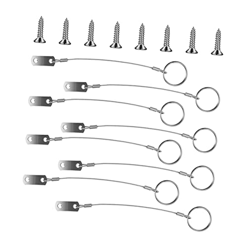 OSALADI 1 Set Cable Safety Rope Pin for Lanyard Security Wire Lanyards Lanyard Tether Safety Wire Steel Cable with Loops Marine Safety Wire Hardware Safety Cable Silver 316 Stainless Steel