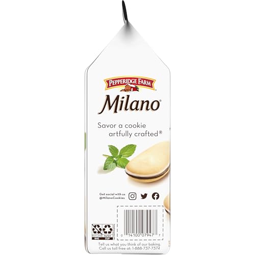 Image of Pepperidge Farm Milano Mint Chocolate Cookies, 7 OZ Bag (15 Cookies)