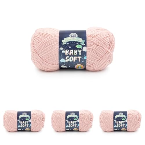 Image of Lion Brand Yarn Baby Soft Yarn, 4 Pack, Dusty Pink
