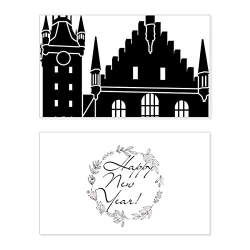 Tarjeta conmemorativa de Año Nuevo con diseño de la Catedral de Colonia para felicitar con estilo