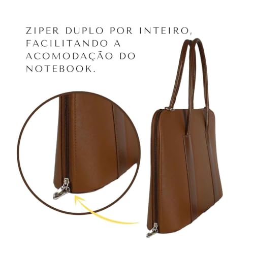 Bolsa Pasta Para Notebook Feminina Executiva Grande Até 15.6 Polegadas (PASFEMNOT-PRC)