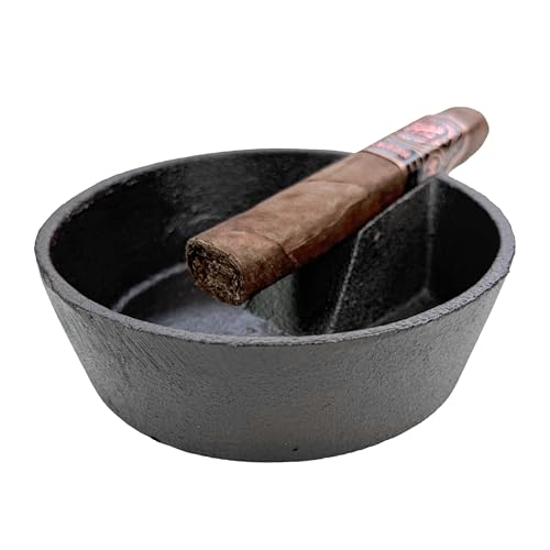 Rustic State Corojo Cast Iron Cigar Ashtray for Outside Patio