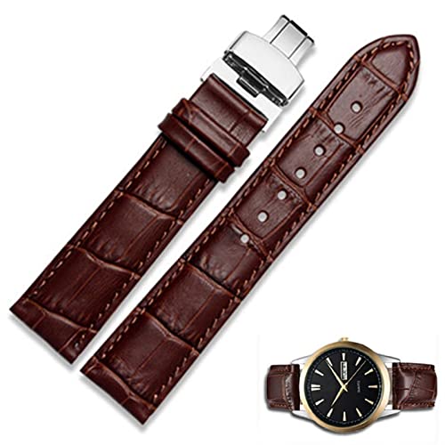 Correa de reloj de cuero genuino Croco con cierre de mariposa elegante 7