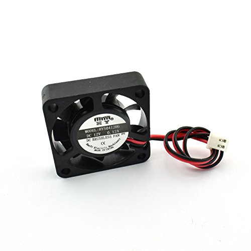ZYAMY 2-Pack DC 12V Mini Cooling Fan 2Pin Brushless Small Exhaust Fan for 3D Printer Makerbot Accessories Computer CPU Cooler 40x40x10mm image 4