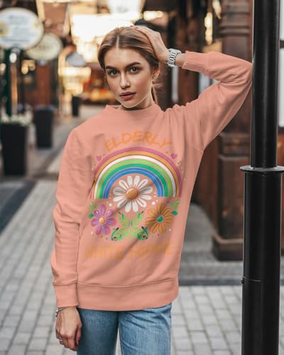 Elderly White Hippie Shirt Elderly White Hippie Hoodie Funny Long Sleeve Pullover Hoodie for Men Women 6