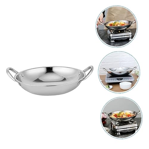 Wok de Acero Inoxidable con Doble Asas de Cocina miniatura 5