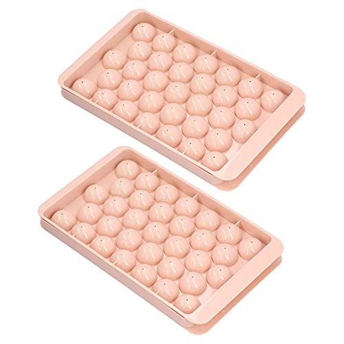 Molde para cubitos de hielo con tapa, 33 divisiones, silicona, pack 2
