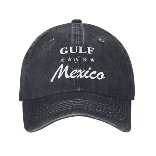 Gulf of Mexico Hat Gulf of Mexico Baseball Cap for Men Women Black